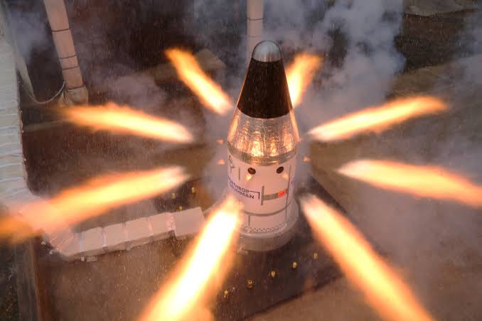 Thrust vector control rocket demonstration